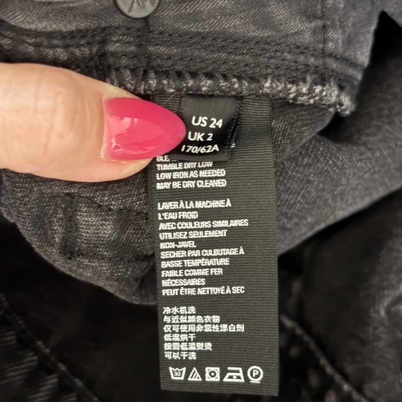 We The Free Black Distressed Denim Mini Skirt - Picture 8 of 10